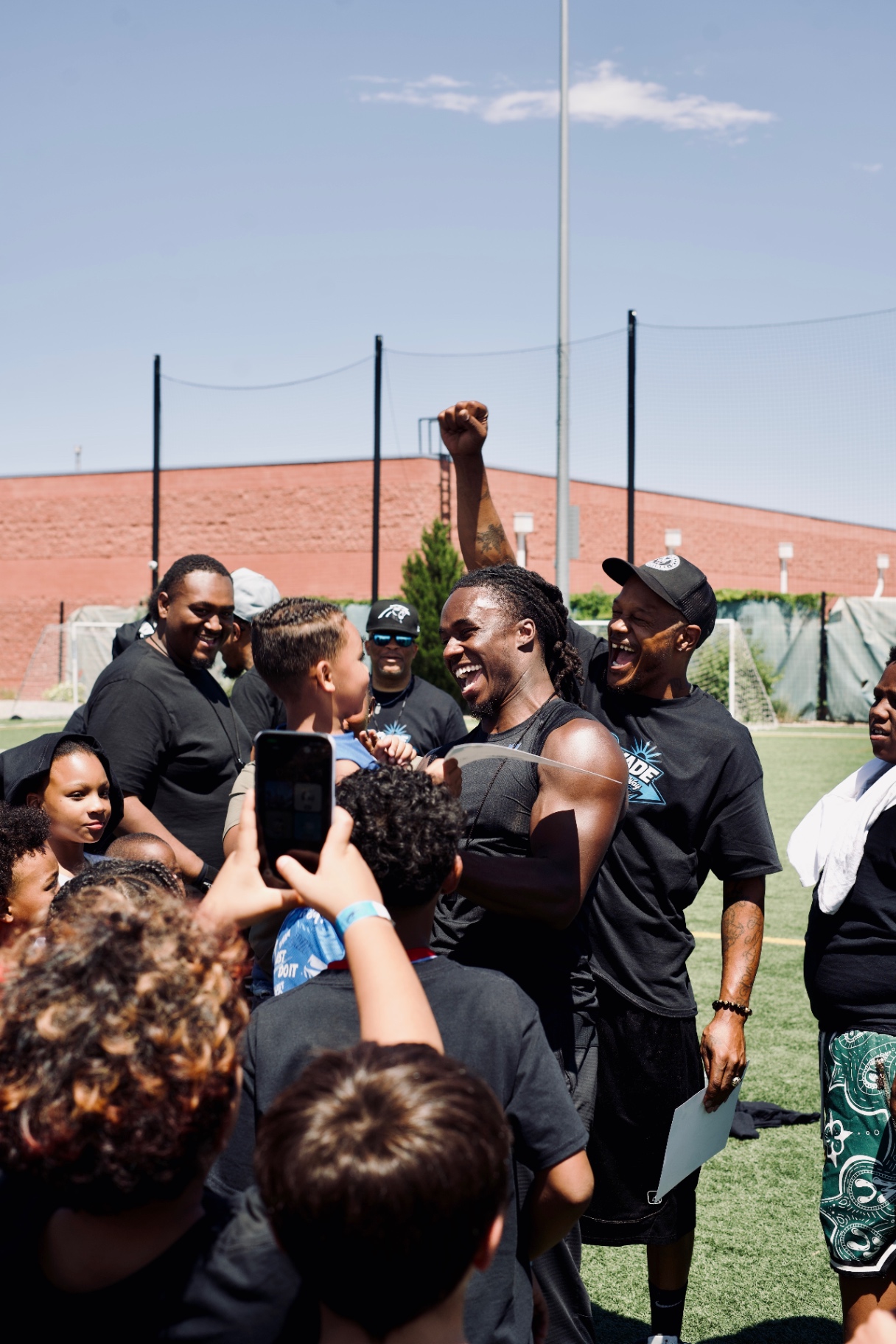 Coach Chau celebrating with campers